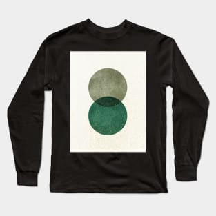 Circle Abstract - Green Texture Long Sleeve T-Shirt